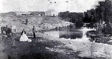 An historical photo of the farm
